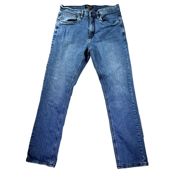 Urban‎ Star Jeans Mens 34x32 Med Wash Straight Leg Stretch Denim Blue Y2K Street - Picture 1 of 10